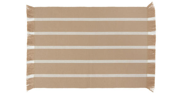 PLATZDECKCHEN 35/45 cm Textil   - Taupe/Weiß, Design, Textil (35/45cm) - Novel