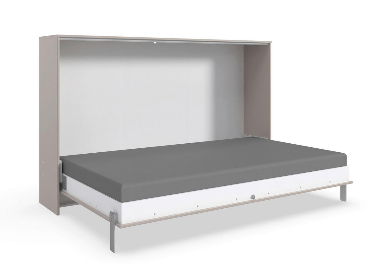 ZLOŽLJIVA POSTELJA 120 cm   x 200 cm  , leseni material siva, sahara  - sahara/siva, Design, kovina/leseni material (120/200cm) - Carryhome