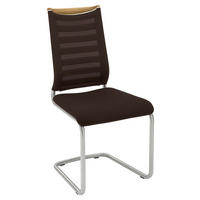 SCHWINGSTUHL  in Flachgewebe, Netz  - Edelstahlfarben/Eichefarben, Design, Holz/Textil (47/99/59cm) - Venjakob