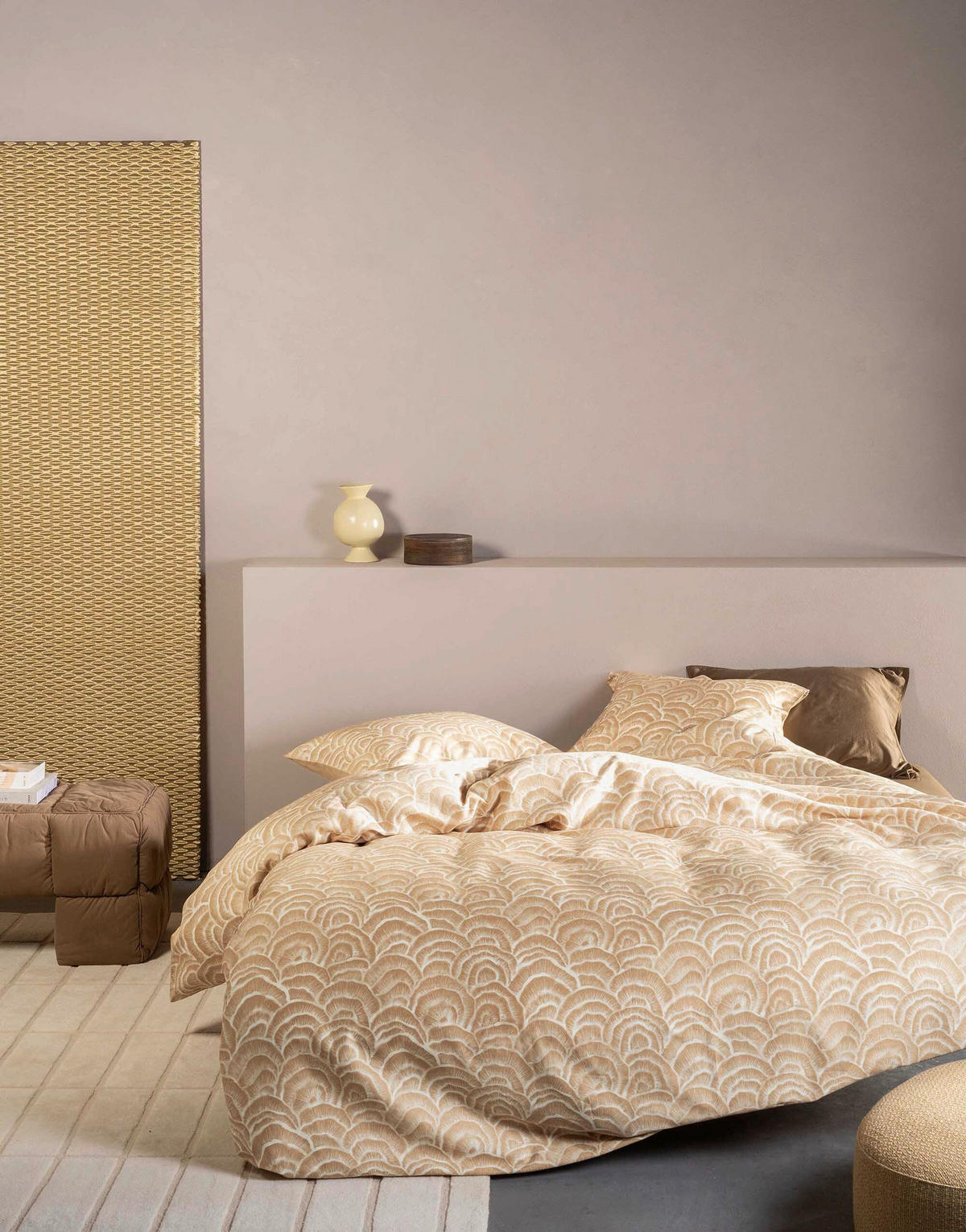 POSTELJNINA RAYE 200/200 cm saten zlatorjava  - zlatorjava, Konvencionalno, tekstil (200/200cm) - Essenza