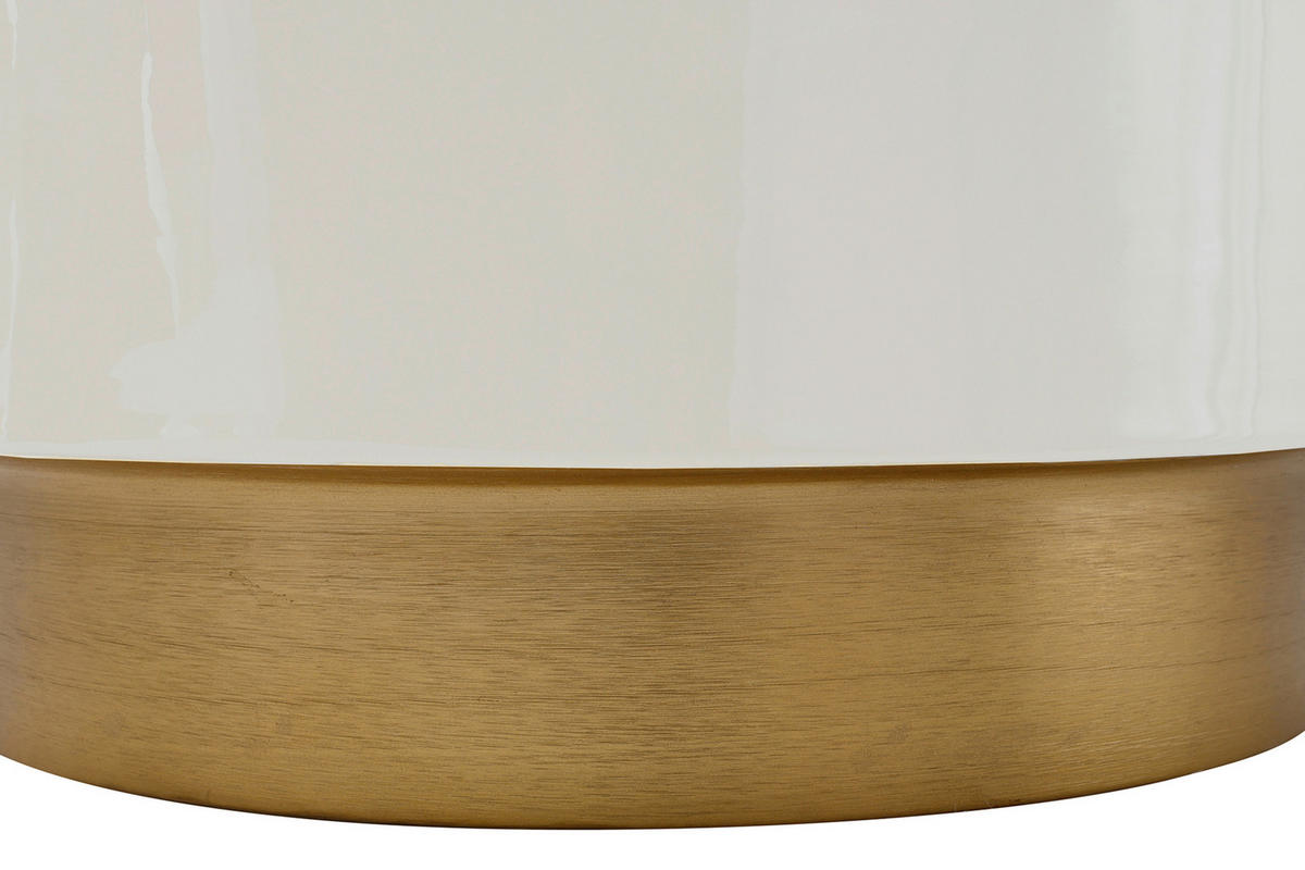 TABURETKA, kov, 51,5/43 cm - zlatá/béžová, Design, kov (51,5/43cm) - MID.YOU
