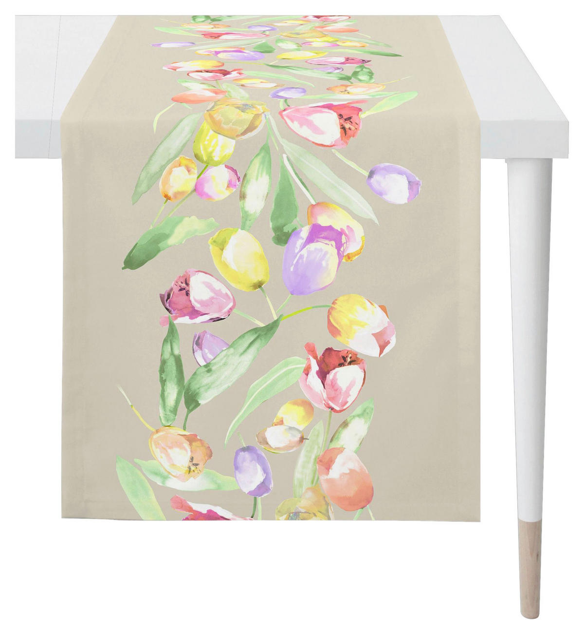 TISCHLÄUFER Textil Multicolor, Beigebraun 48/140 cm  - Multicolor/Beigebraun, Basics, Textil (48/140cm) - Esposa