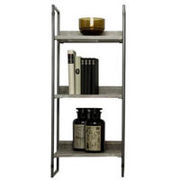 WANDREGAL  35/84/23 cm  - Anthrazit/Braun, Design, Holzwerkstoff/Metall (35/84/23cm) - Ti'me