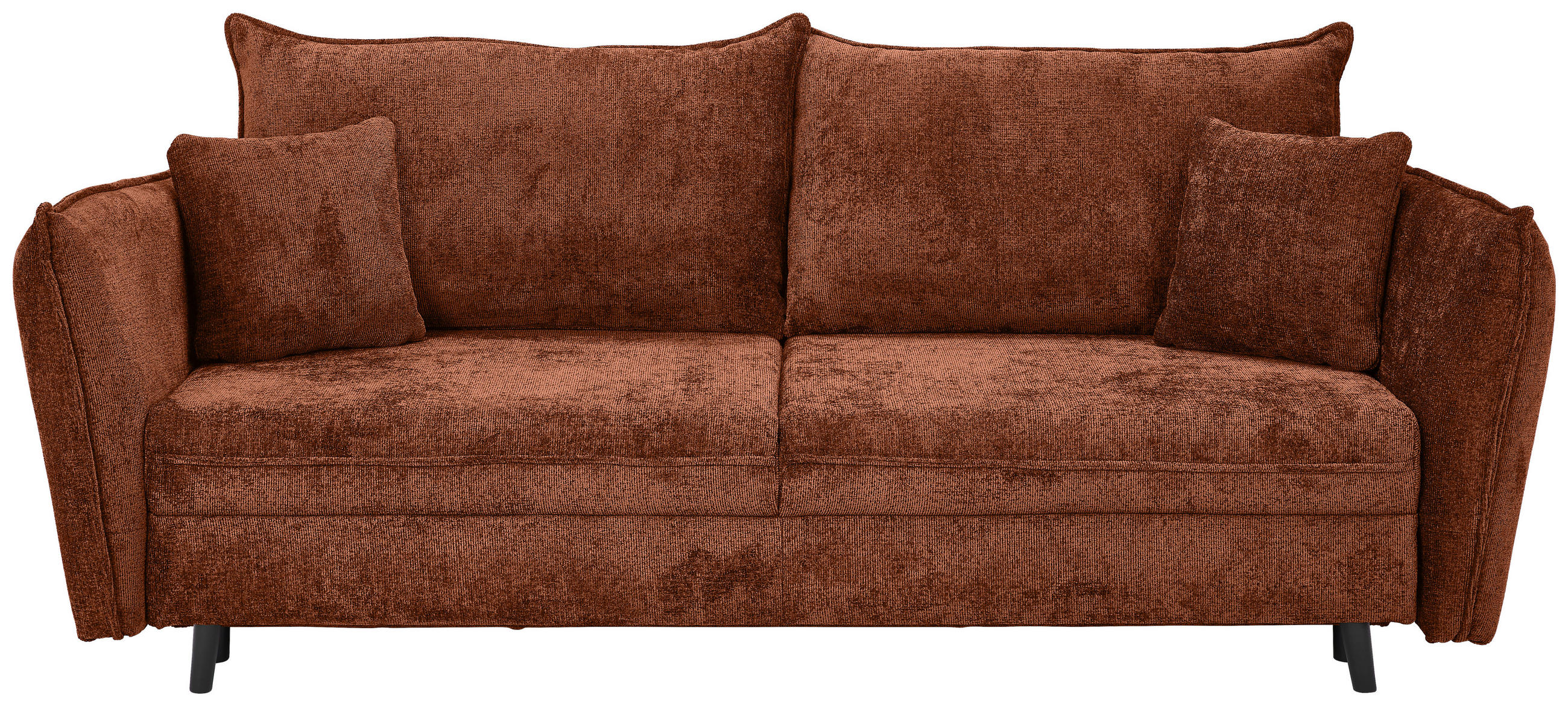 SOFA LEŽAJ terakota  - crna/terakota, Konvencionalno, tekstil/drvo (238/99/108cm) - Carryhome