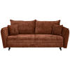 SOFA LEŽAJ terakota  - crna/terakota, Konvencionalno, tekstil/drvo (238/99/108cm) - Carryhome