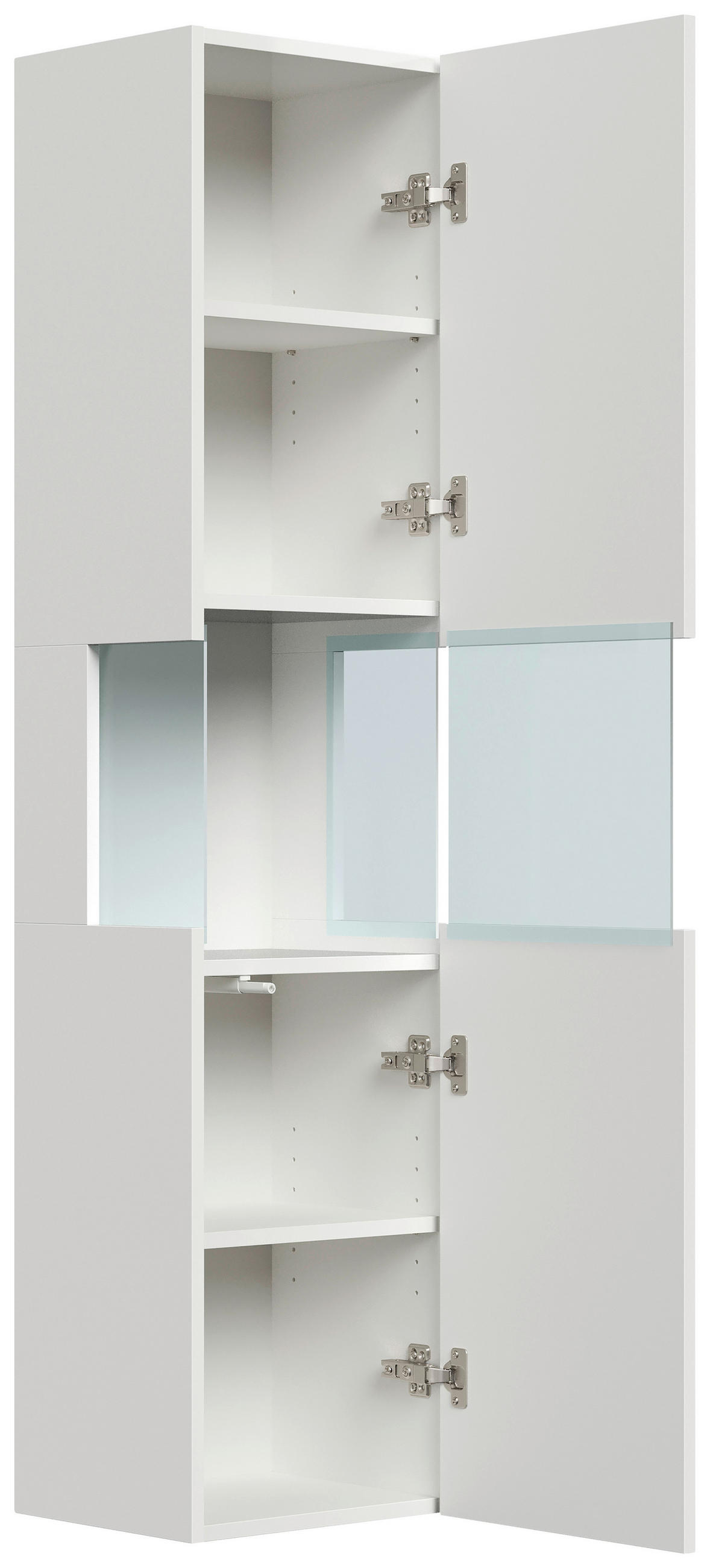 HOCHSCHRANK 35,2/150/30 cm  - Weiß Hochglanz, MODERN, Glas/Holzwerkstoff (35,2/150/30cm) - MID.YOU