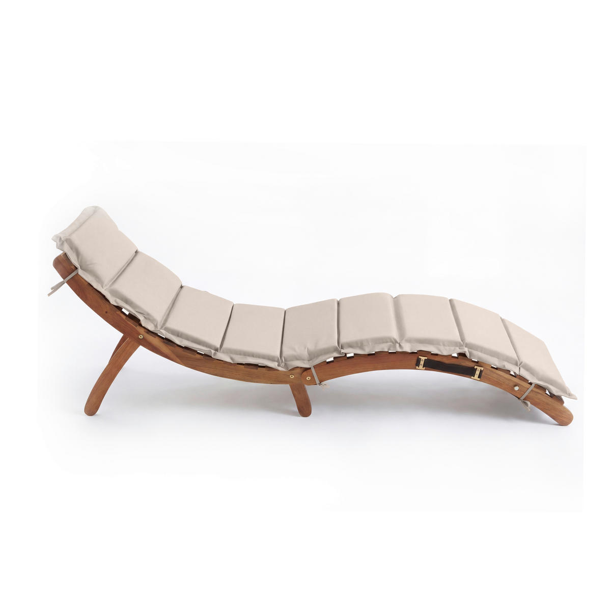 GARTENLIEGE 170/55/54 cm  - Beige/Akaziefarben, Natur, Holz/Kunststoff (170/55/54cm) - Ambia Garden