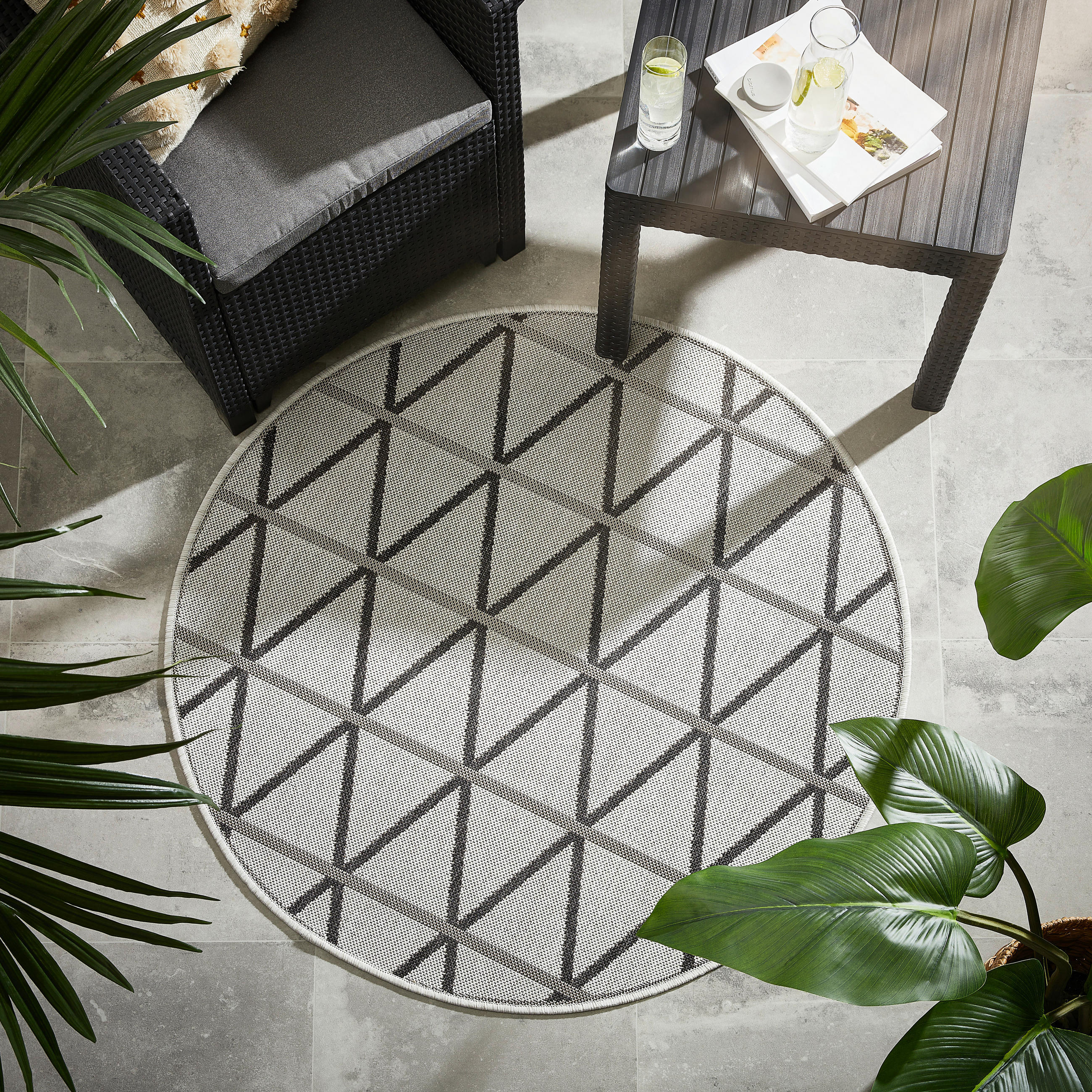 OUTDOORTEPPICH Grau - Grau, Design, Naturmaterialien/Textil (120cm) - Novel