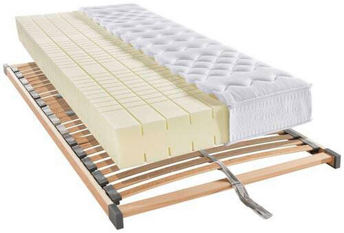 MATRATZENSET 140/200 cm  - Birkefarben, Basics, Holz (140/200cm) - Novel