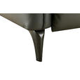 2-SITZER-SOFA  in Echtleder Schwarz   - Schwarz, Design, Leder/Metall (191/98/101cm) - Novel