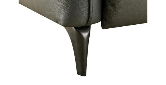 2-SITZER-SOFA  in Echtleder Schwarz   - Schwarz, Design, Leder/Metall (191/98/101cm) - Novel