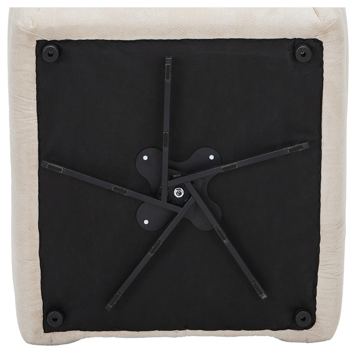 SESSEL in Webstoff Creme  - Creme/Schwarz, KONVENTIONELL, Textil/Metall (112/88/120cm) - Carryhome