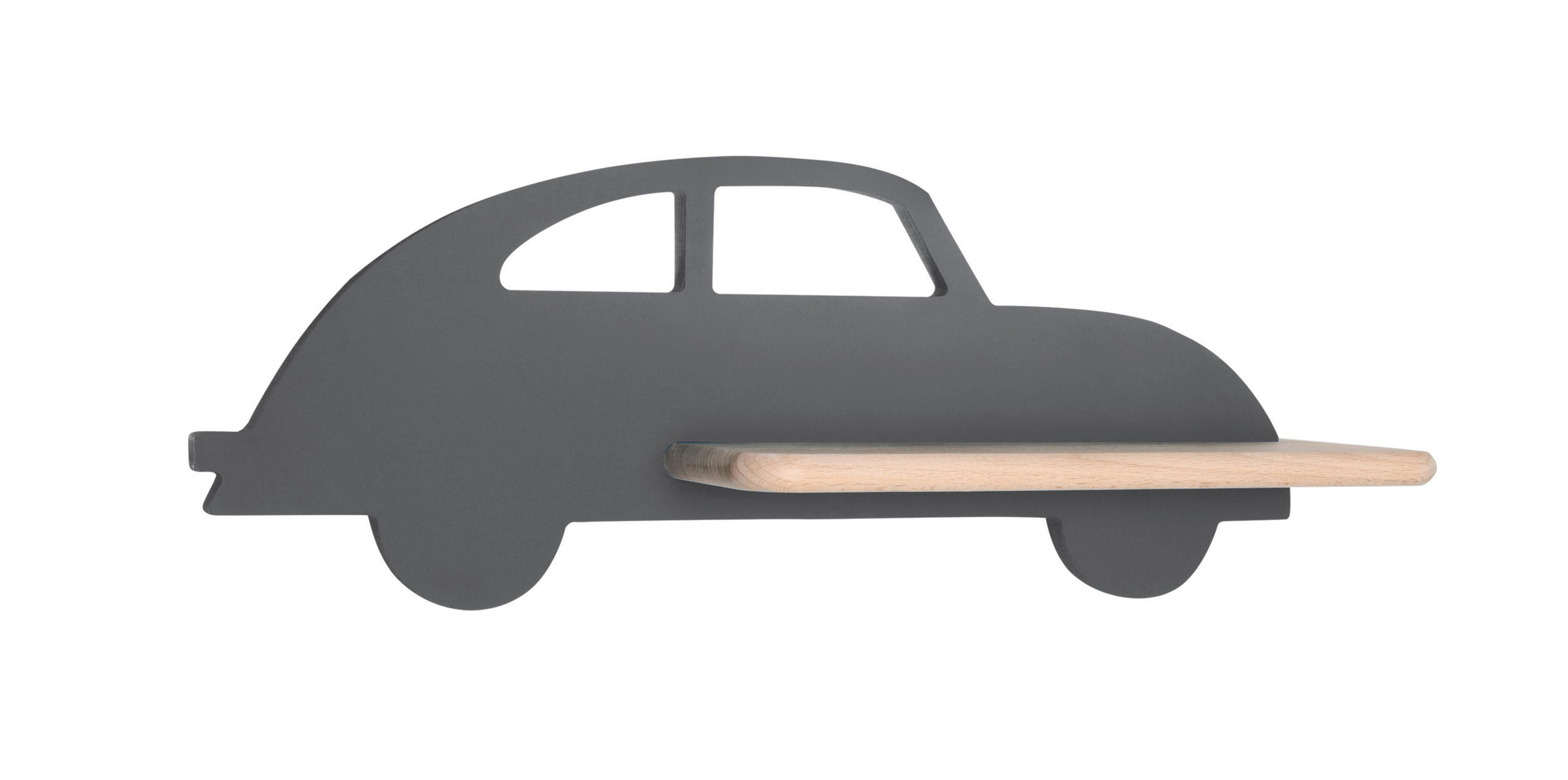 VÄGGLAMPA FÖR BARN Car 43/12/15 cm   - grå, Basics, metall/trämaterial (43/12/15cm)
