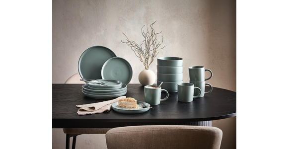 KOMBISERVICE Salerno 16-teilig  - Grün, Trend, Keramik - Novel