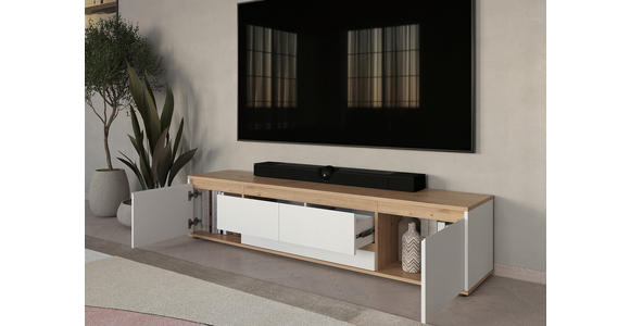 LOWBOARD  in 180/50/42 cm  - Schwarz/Weiß, MODERN, Holzwerkstoff (180/50/42cm) - Carryhome