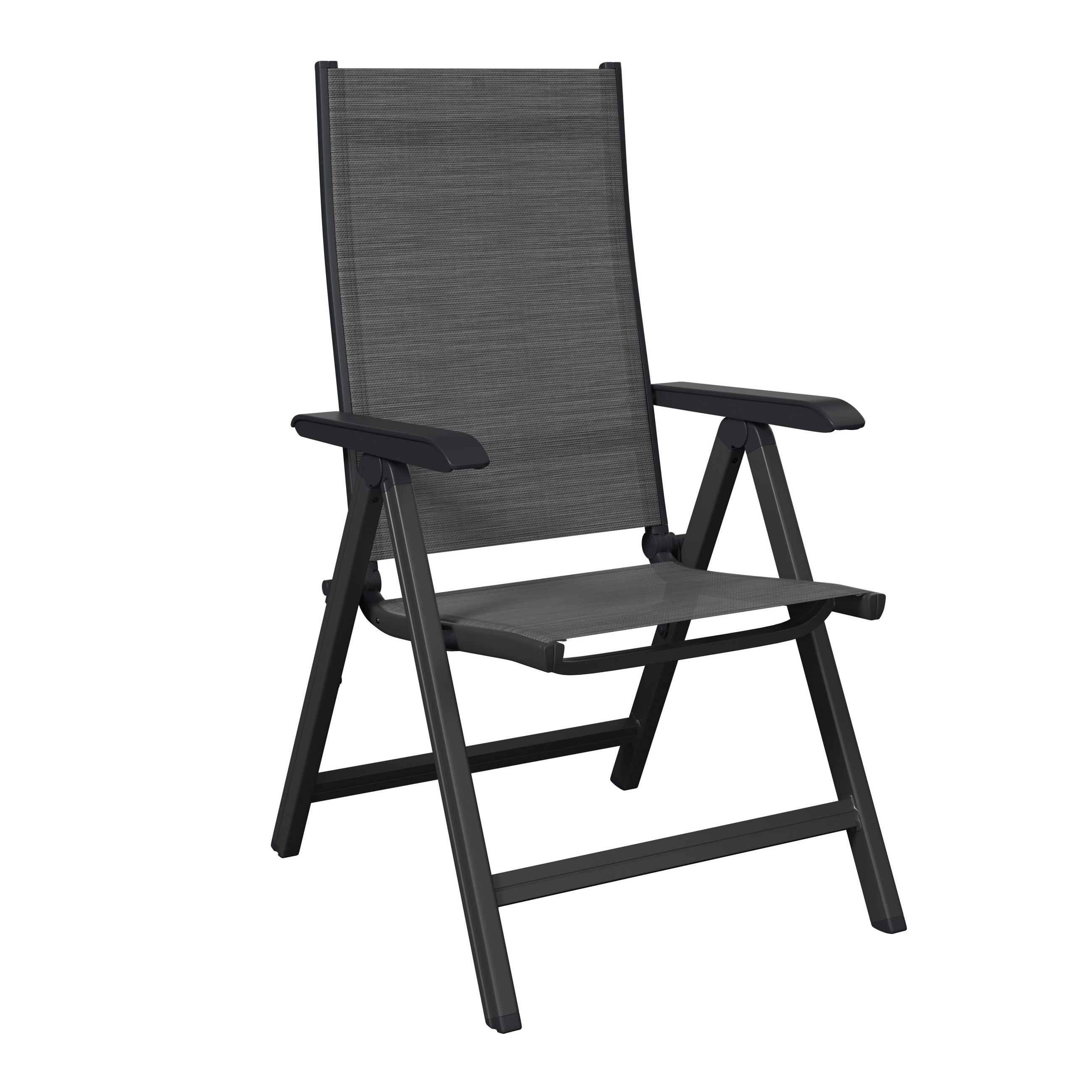 KERTI KAROSSZÉK fém, textil antracit, szürke  - antracit/szürke, Konventionell, textil/fém (61/109/68cm) - Kettler