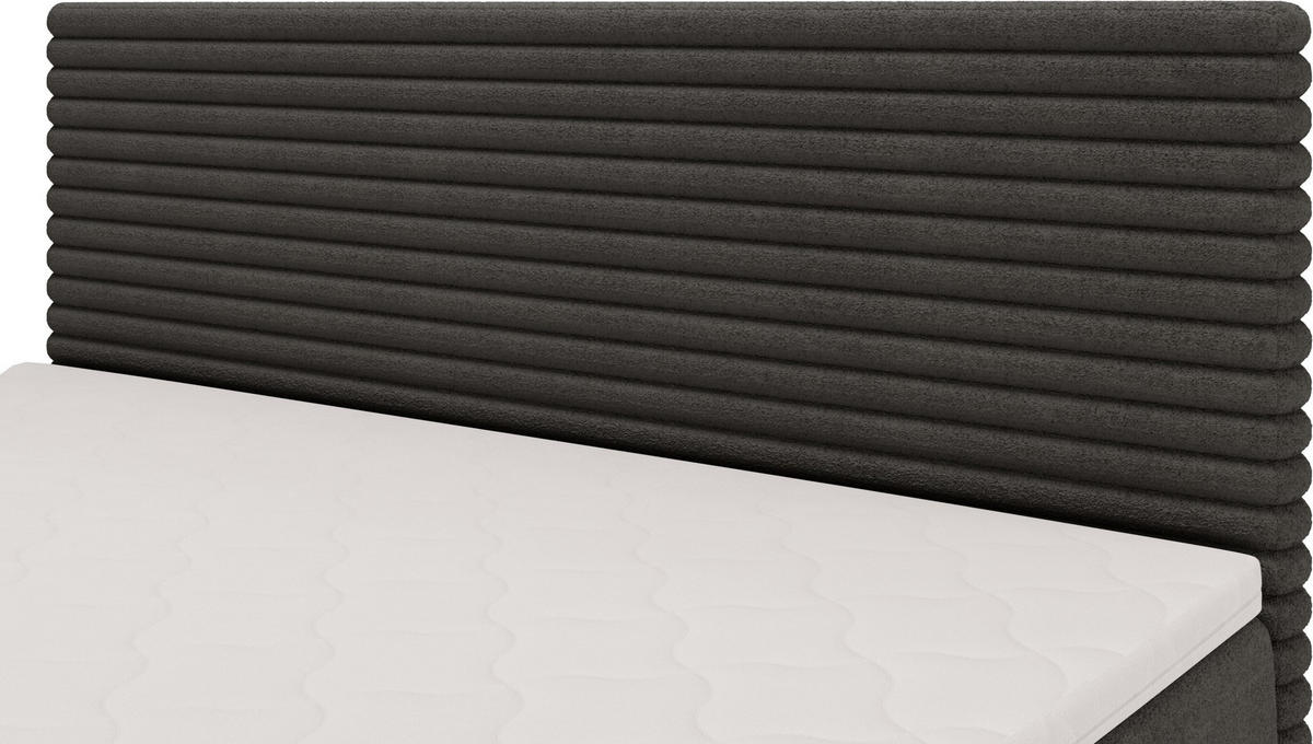 BOXBETT 160/200 cm  in Dunkelgrau  - Dunkelgrau/Schwarz, Design, Holz/Holzwerkstoff (160/200cm) - Xora