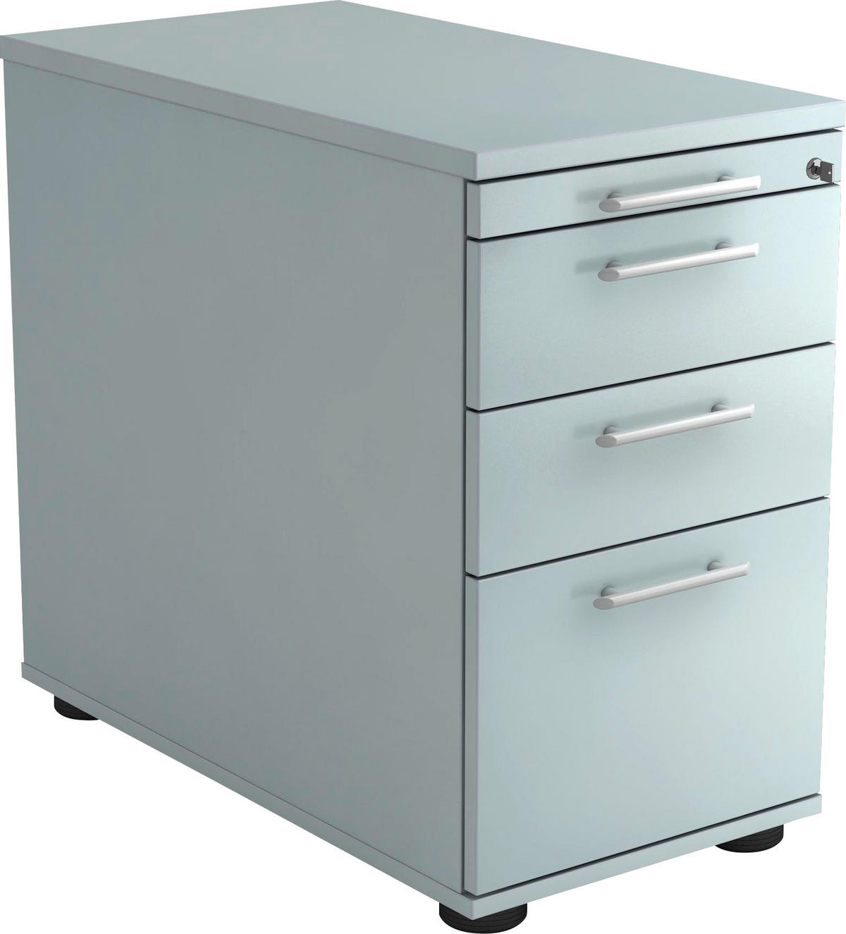 ANSTELLCONTAINER Grau  - Alufarben/Grau, KONVENTIONELL, Holzwerkstoff/Kunststoff (42,8/72-76/80cm) - Venda