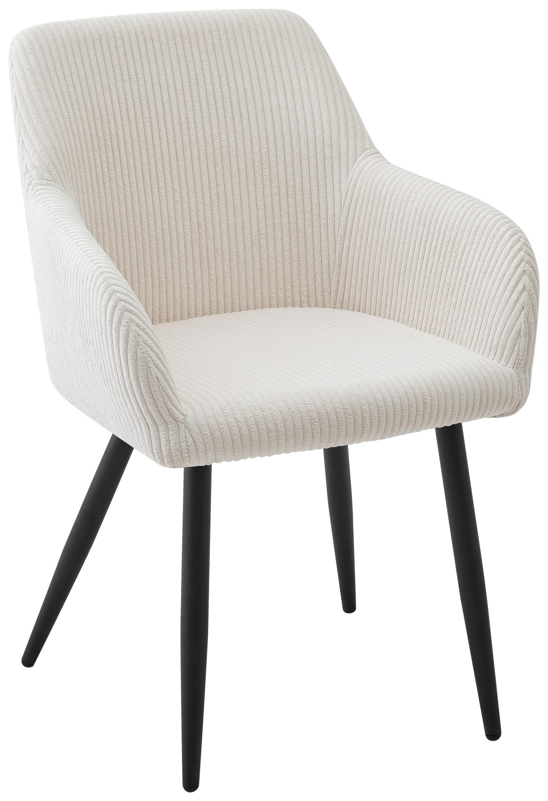 ARMLEHNSTUHL   Webstoff  - Beige/Schwarz, Design, Textil/Metall (56/83,5/59cm) - Ti'me