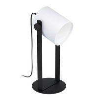 STOLNÁ LAMPA, E27, 19,5/42,5 cm  - čierna/biela, Basics, kov/drevo (19,5/42,5cm) - Eglo