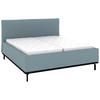 POLSTERBETT 180/200 cm,  in Blau, Matratze, Lattenrost, Bettkasten, H2 + H2 = mittel  - Blau/Graphitfarben, Design, Holz/Textil (180/200cm) - Musterring