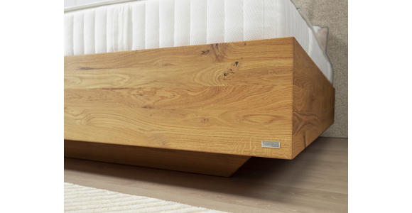 BOXSPRINGBETT 180/200 cm in Sandfarben, Wildeiche - Sandfarben/Wildeiche, Natur, Holz/Textil (180/200cm) - Valnatura
