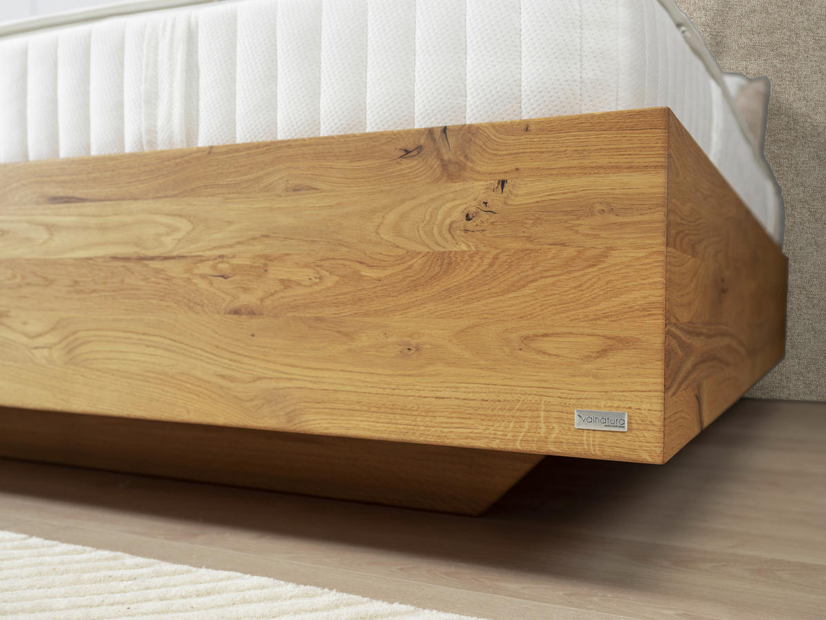 BOXSPRINGBETT 180/200 cm  in Sandfarben, Wildeiche  - Sandfarben/Wildeiche, Natur, Holz/Textil (180/200cm) - Valnatura