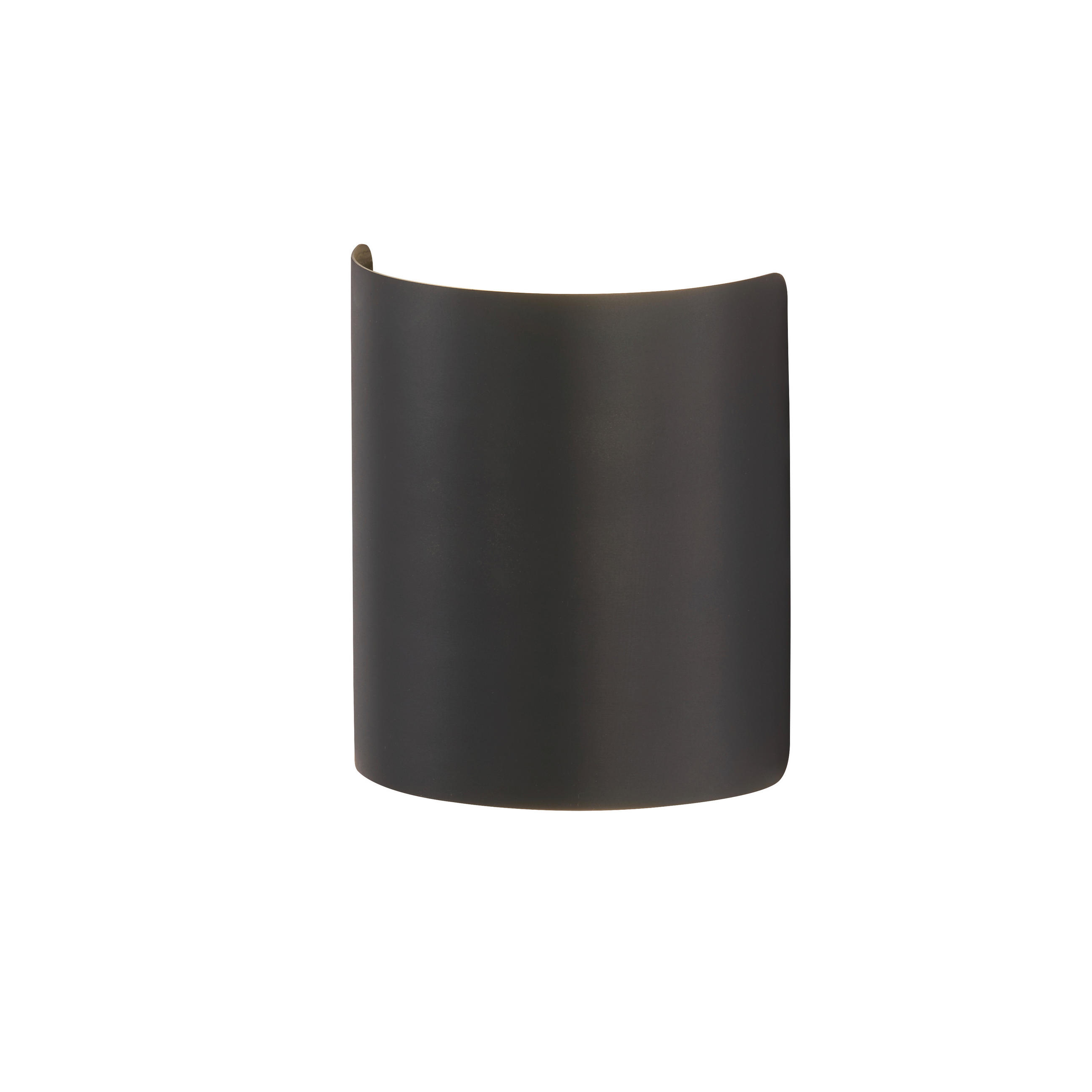 LED-WANDLEUCHTE Halv 12/15/6,5 cm   - Schwarz, Design, Metall (12/15/6,5cm) - Fischer & Honsel