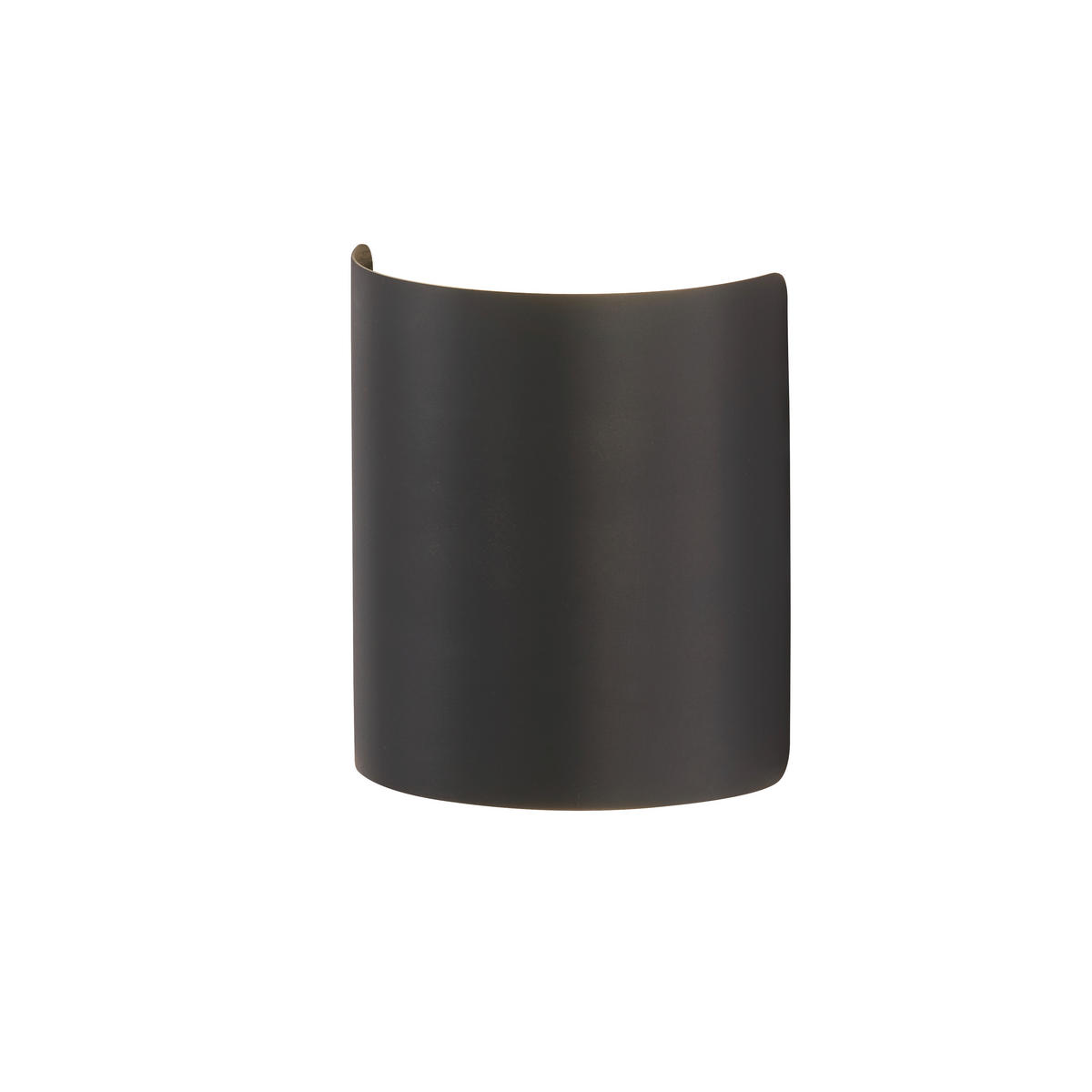 LED-WANDLEUCHTE Halv 12/15/6,5 cm   - Schwarz, Design, Metall (12/15/6,5cm) - Fischer & Honsel