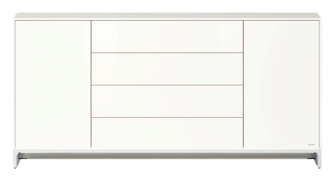SIDEBOARD Weiß Beleuchtung  - Chromfarben/Weiß, Design, Holzwerkstoff/Metall (183/89/42cm) - Joop!