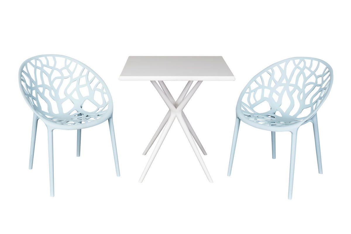 GARTENTISCH 70/70/74 cm Kunststoff quadratisch  - Weiß, Design, Kunststoff (70/70/74cm) - Ambia Garden