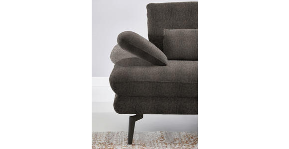 ECKSOFA in Chenille Fango 310/180 cm - Fango/Schwarz, Design, Textil/Metall (310/180cm) - Dieter Knoll