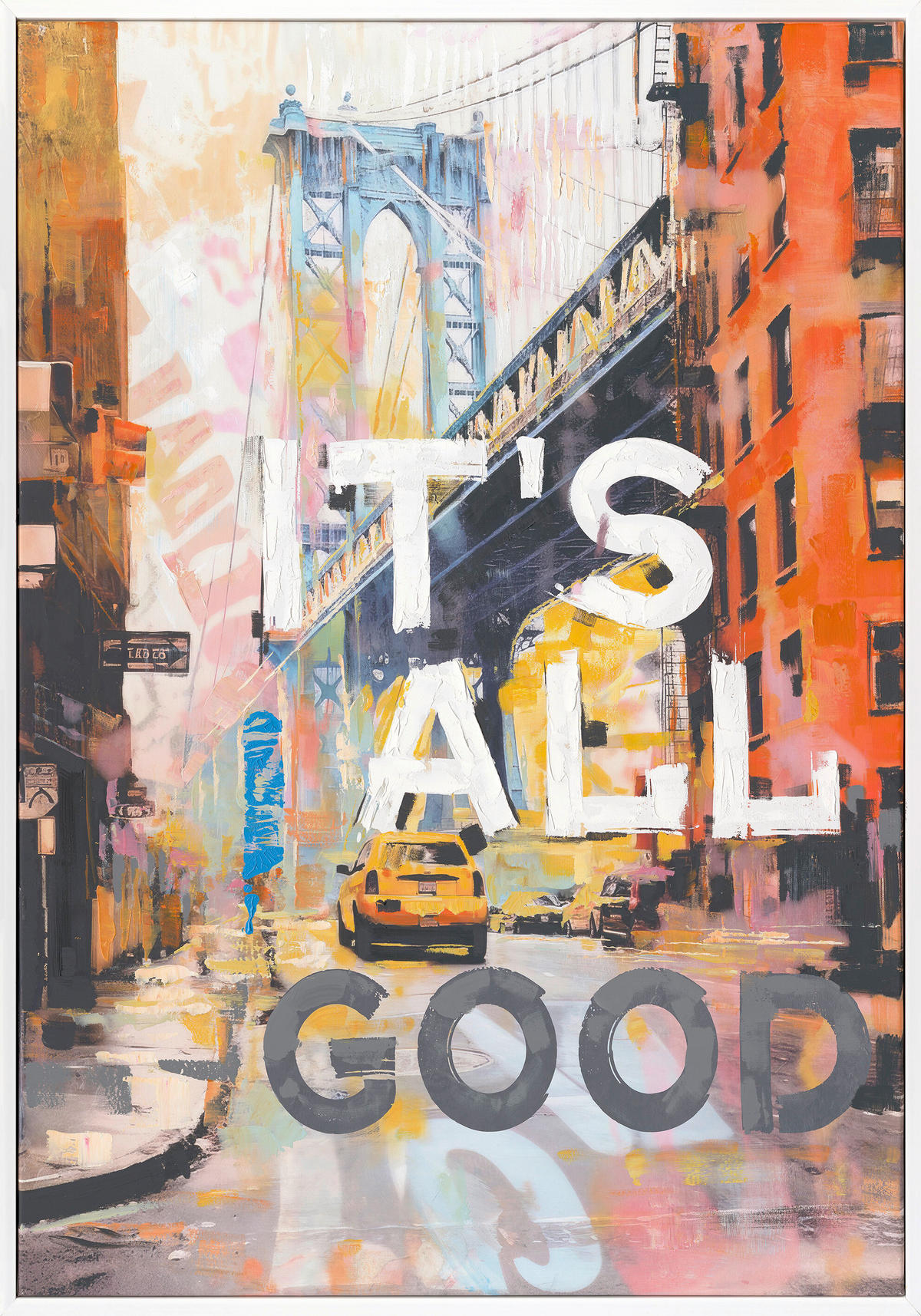 ÖLGEMÄLDE Landschaft & Natur 70/100 cm  - Multicolor/Weiß, Trend, Holz/Kunststoff (70/100cm) - Monee