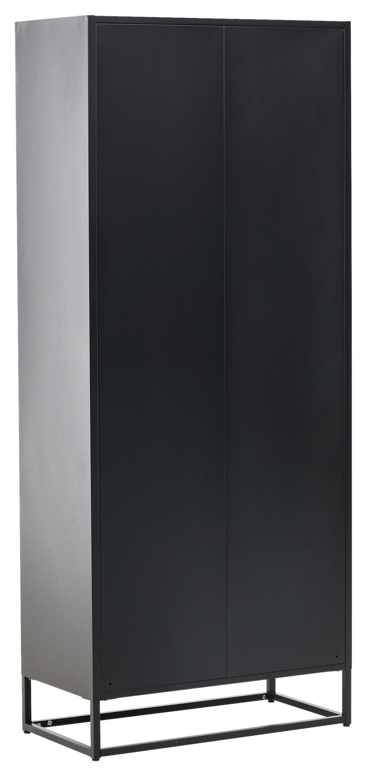 VITRINSKÅP  i svart  - svart, Design, metall/glas (80/190/41cm) - Livetastic