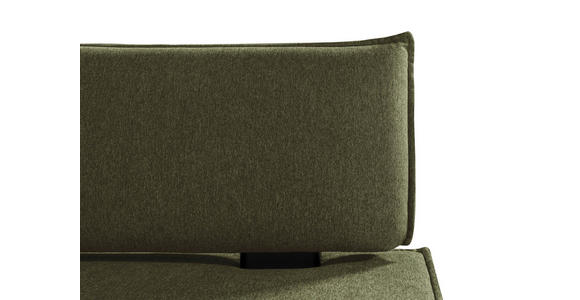 SITZBANK 173/90/65 cm Webstoff Olivgrün, Schwarz Buche massiv - Schwarz/Olivgrün, Basics, Holz/Textil (173/90/65cm) - Carryhome
