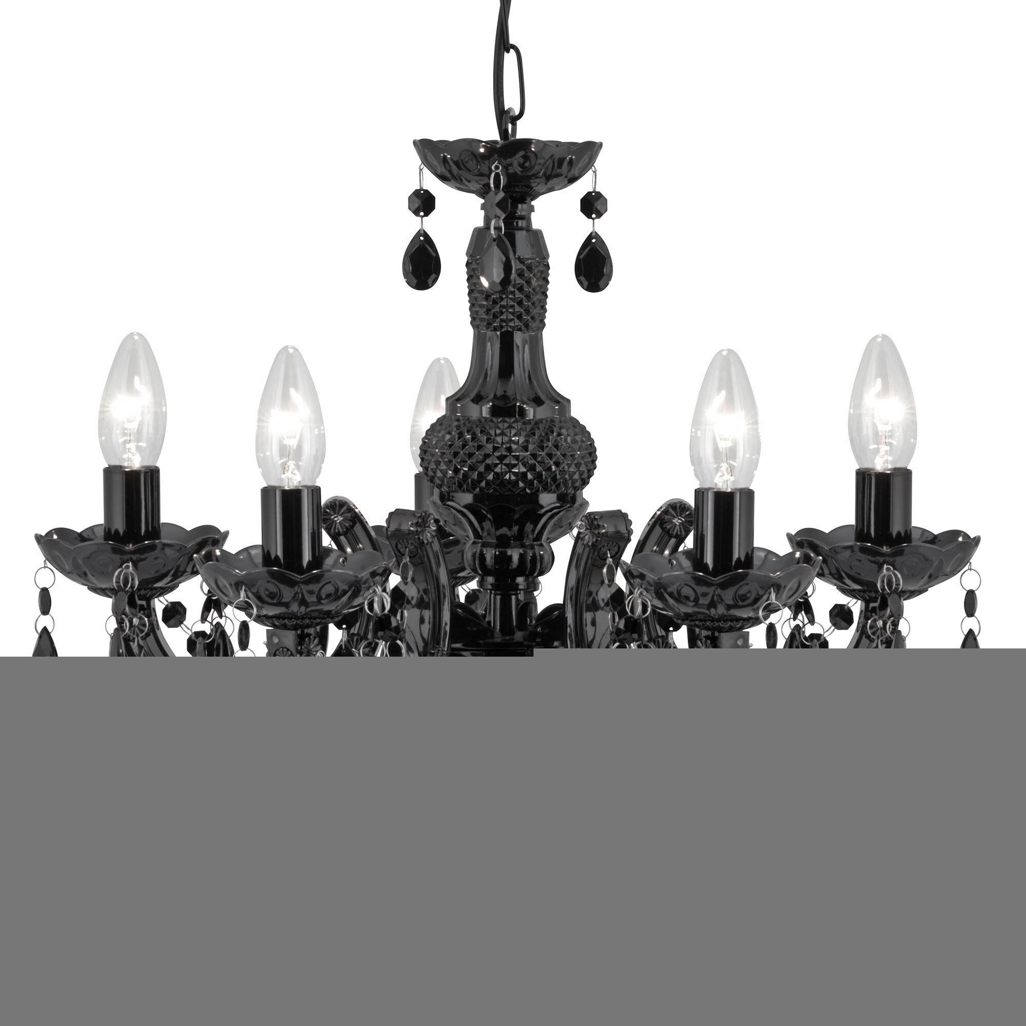 KRISTALNA VISEĆA SVJETILJKA 48/120 cm Marie Therese - crna, Trend, staklo/metal (48/120cm)