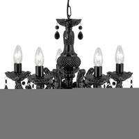 HÄNGLAMPA I KRISTALL Marie Therese 48/120 cm  - svart, Trend, metall/glas (48/120cm)