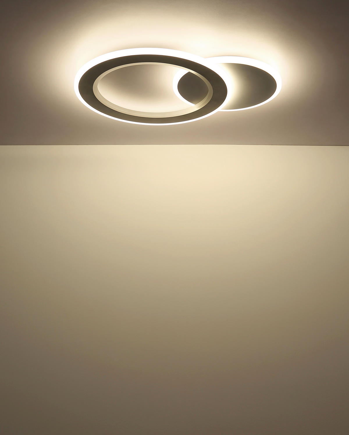 LED-DECKENLEUCHTE 51/38/4 cm   - Hellgrau/Schwarz, Design, Kunststoff/Metall (51/38/4cm) - Globo