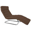 RELAXLIEGE in Mikrofaser Braun  - Chromfarben/Braun, Design, Textil/Metall (65/91/170cm) - Chilliano