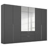 DREHTÜRENSCHRANK  in Grau, Silberfarben  - Silberfarben/Alufarben, MODERN, Holzwerkstoff/Metall (271/229/54cm) - Rauch Möbel