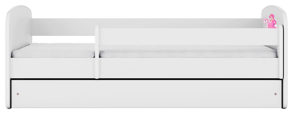 KINDER-/JUNIORBETT - Birkefarben/Weiß, MODERN, Holz/Holzwerkstoff (80/160cm) - MID.YOU