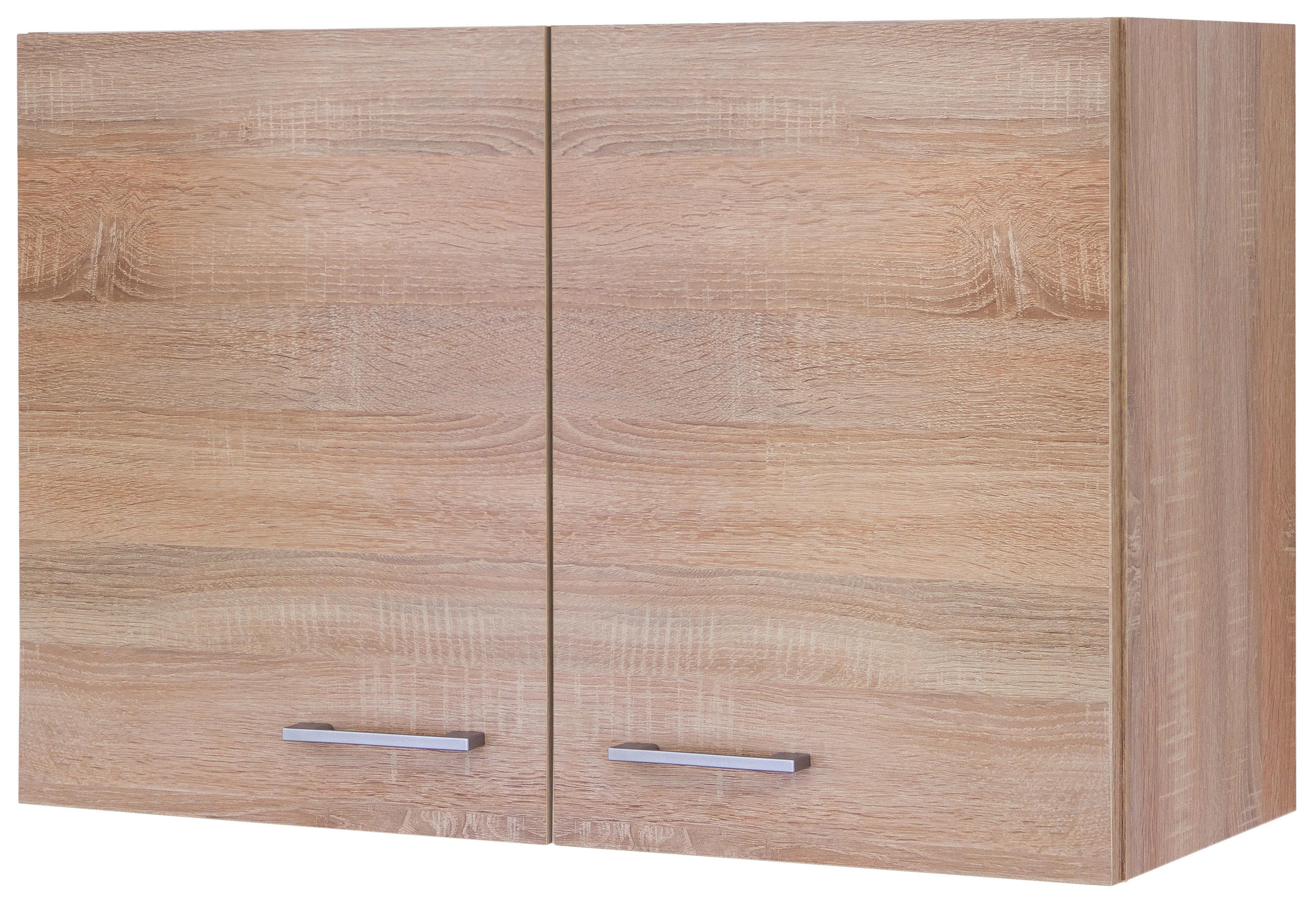 KÜCHENOBERSCHRANK 80/54,8/32 cm  in Sonoma Eiche, Weiß  - Alufarben/Weiß, KONVENTIONELL, Holzwerkstoff/Kunststoff (80/54,8/32cm) - FlexWell