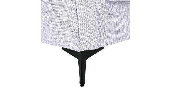 MEGASOFA in Chenille Schwarz, Hellgrau - Hellgrau/Schwarz, ROMANTIK / LANDHAUS, Textil/Metall (273/50/79/125cm) - Landscape