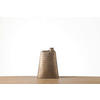 VÁZA  - sötétbarna/arany, Design, műanyag (30/7/22cm)