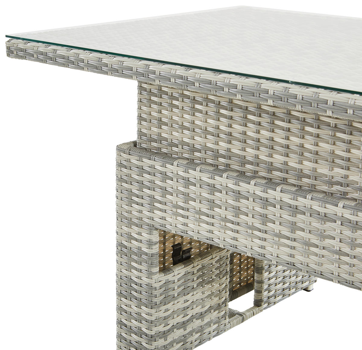 JEDÁLENSKÁ TERASOVÁ SÚPRAVA kov, plast, sklo, textil - sivá, Modern, kov/textil (177/192,5cm) - Ambia Garden