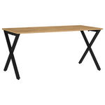 SCHREIBTISCH 160/80/75 cm  in Schwarz, Eichefarben  - Eichefarben/Schwarz, MODERN, Holzwerkstoff/Metall (160/80/75cm) - Novel