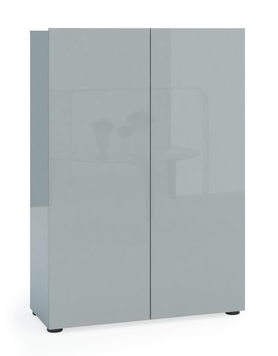 SCHUHSCHRANK Grau  - Schwarz/Grau, Design, Holzwerkstoff/Kunststoff (80/115/34cm) - Xora