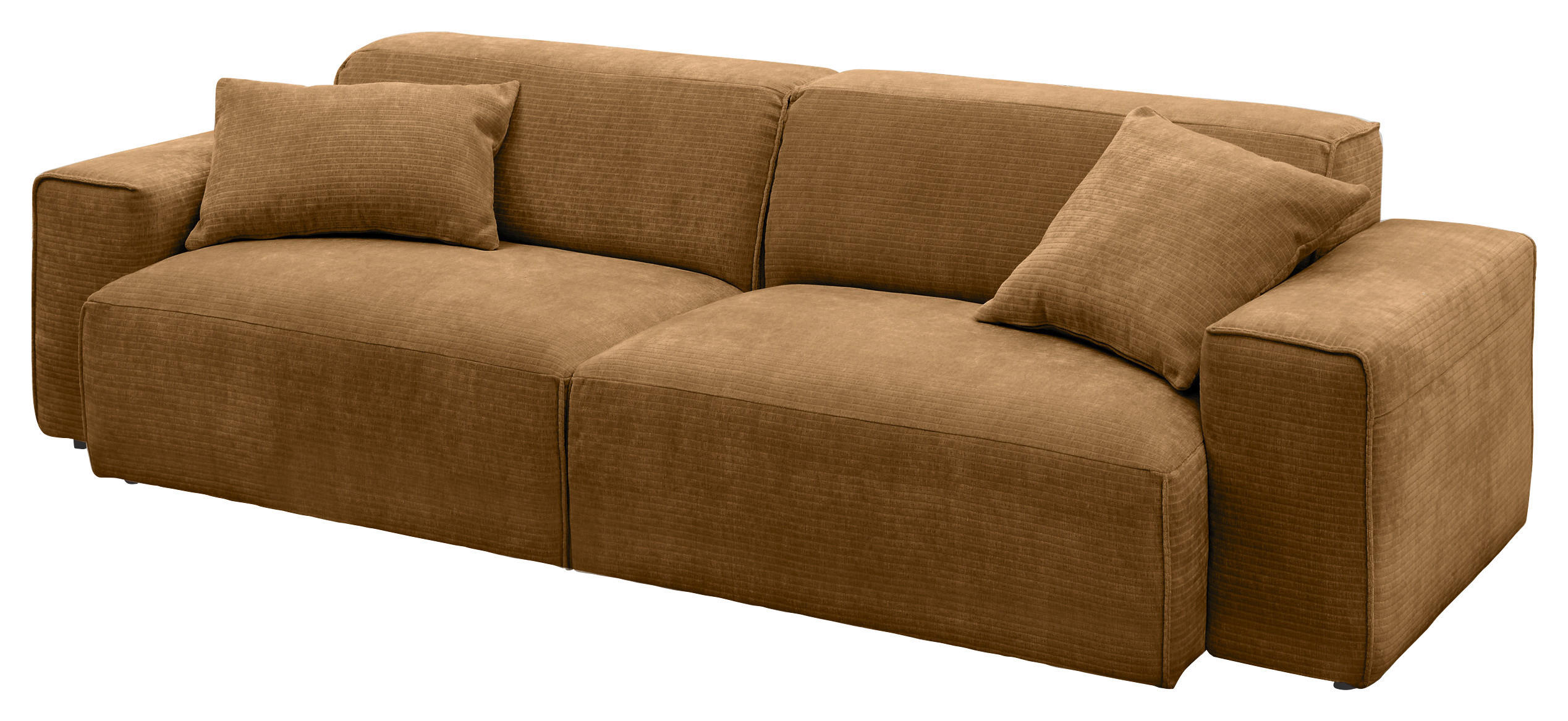 BIGSOFA in Chenille Braun  - Schwarz/Braun, Design, Kunststoff/Textil (238/71/101cm) - Pure Home Lifestyle