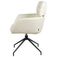 ARMLEHNSTUHL  Stoffauswahl, Sitzfläche 360° drehbar, automatische Rückholfunktion Webstoff  Schwarz, Beige  - Beige/Schwarz, Design, Textil/Metall (62/92/66cm) - Dieter Knoll