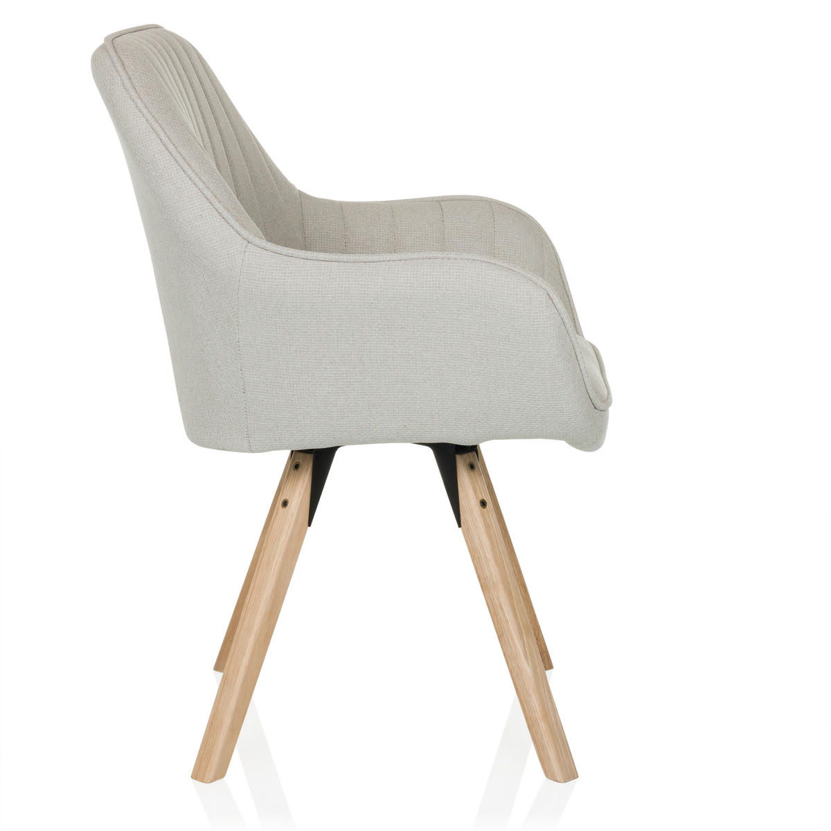 ARMLEHNSTUHL   Flachgewebe  Creme  - Buchefarben/Creme, MODERN, Holz/Textil (56/84/62cm) - MID.YOU